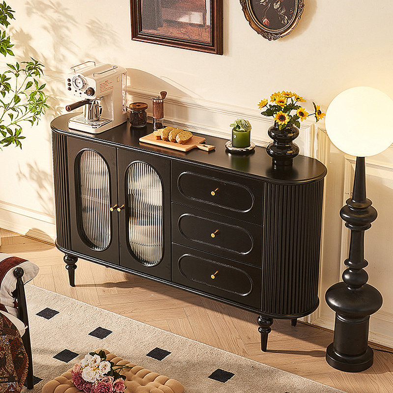 French vintage-style storage cabinet sideboard