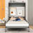 Wooden Murphy Wall Bed with Sofa-106408956-106408947