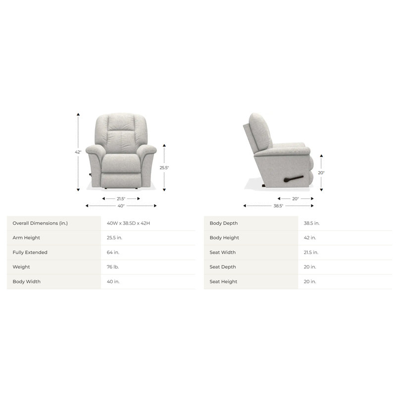 Fauteuil inclinable manuel berçant en cuir Jasper, Brun