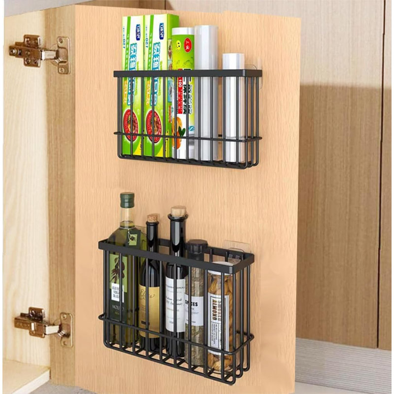 2 pièces boîtes de rangement pour porte d'armoire de cuisine noires