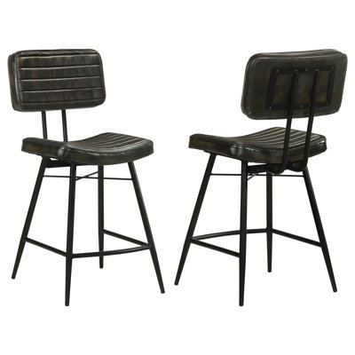Chaise de comptoir rembourrée Senko