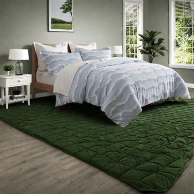 Ensemble de literie de qualité supérieure en jacquard de coton 3 pièces de qualité supérieure, chambre bleue moderne
