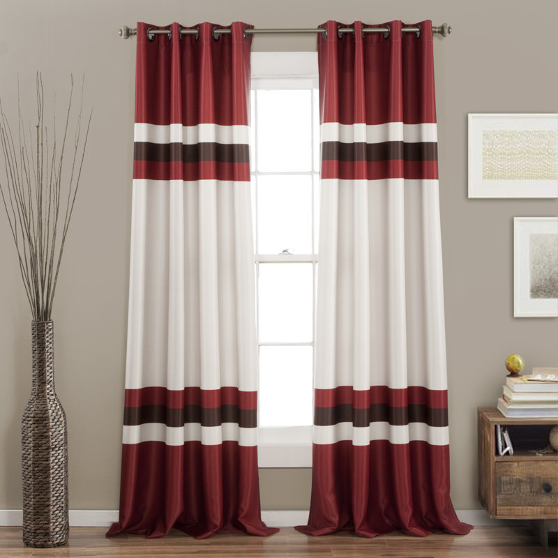 Room Darkening Curtain Pair, Red