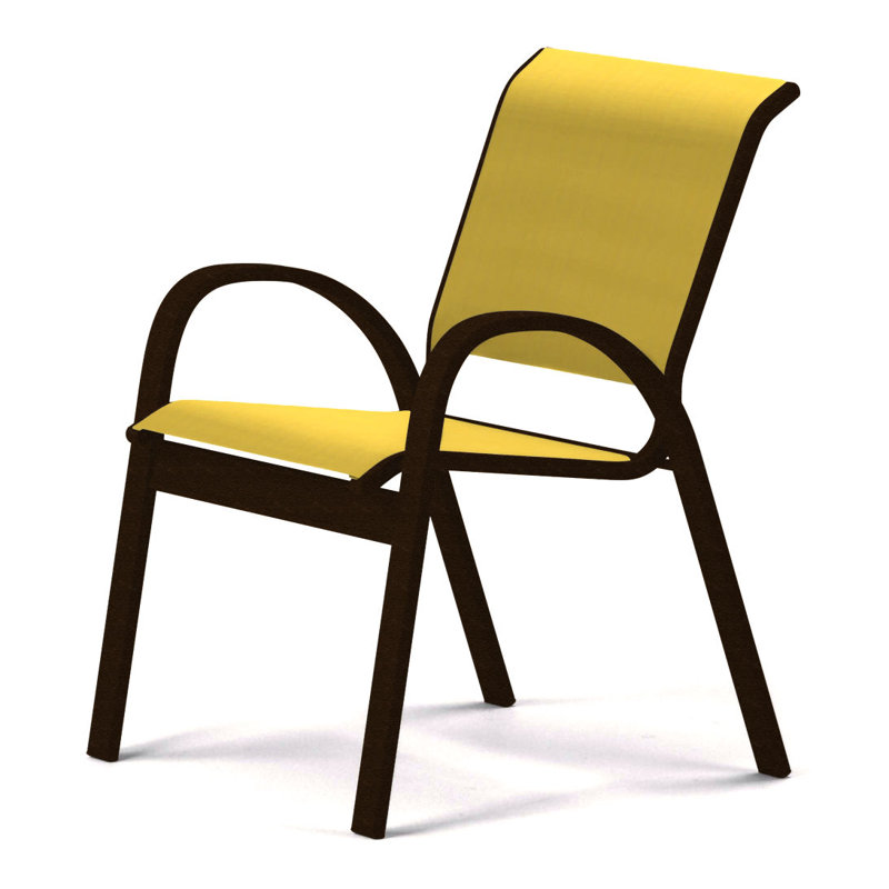 Aruba 1 Outdoor Dining Armchair, Textured Desert, Yellow 43D
