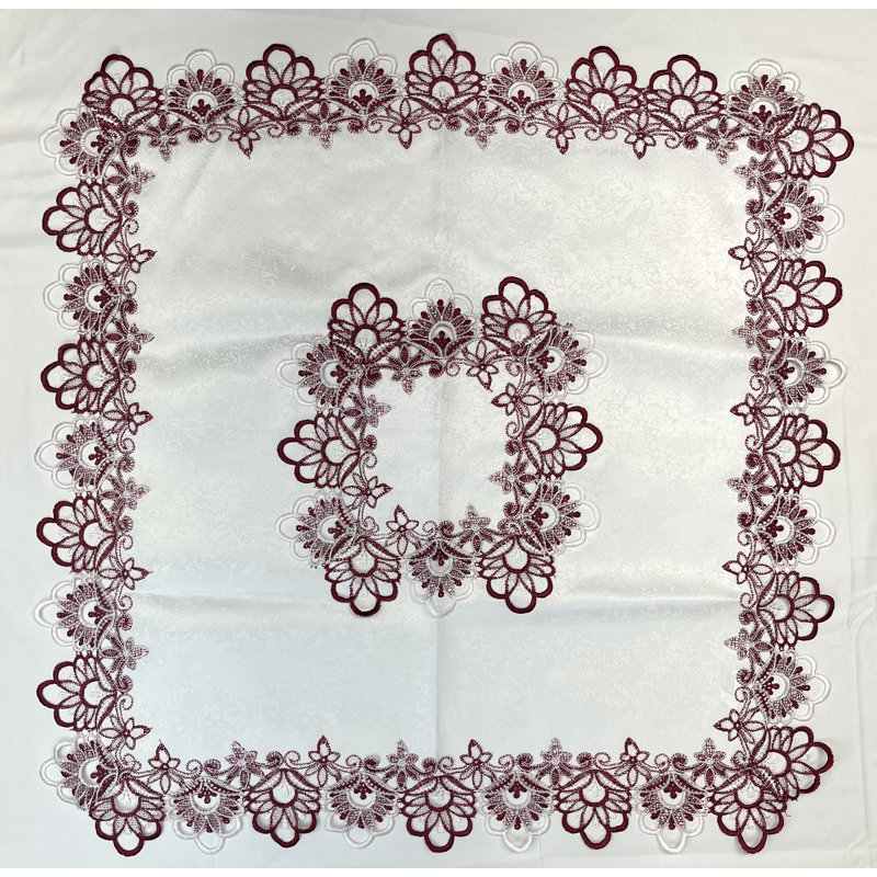 Nappe Lace (33 po²) - Blanc / Bourgogne