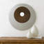 Art mural rond et nervuré en grès double couche, moyen, brun et gris-1584648644-1584648698