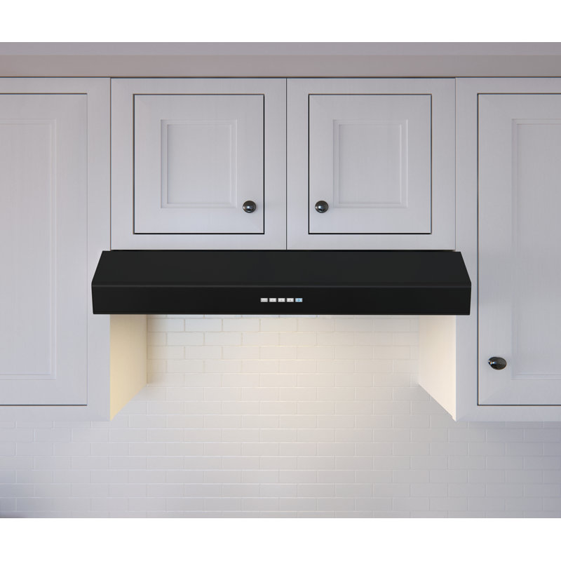 Zephyr Breeze II 36 in. 400 CFM Under Cabinet Range Hood with LED Lights, Black