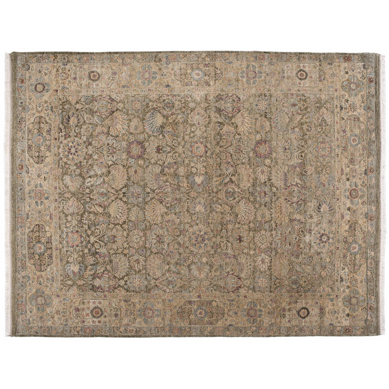 One-of-a-Kind Rectangle 9'1" X 11'8" Hand Knotted Area Rug