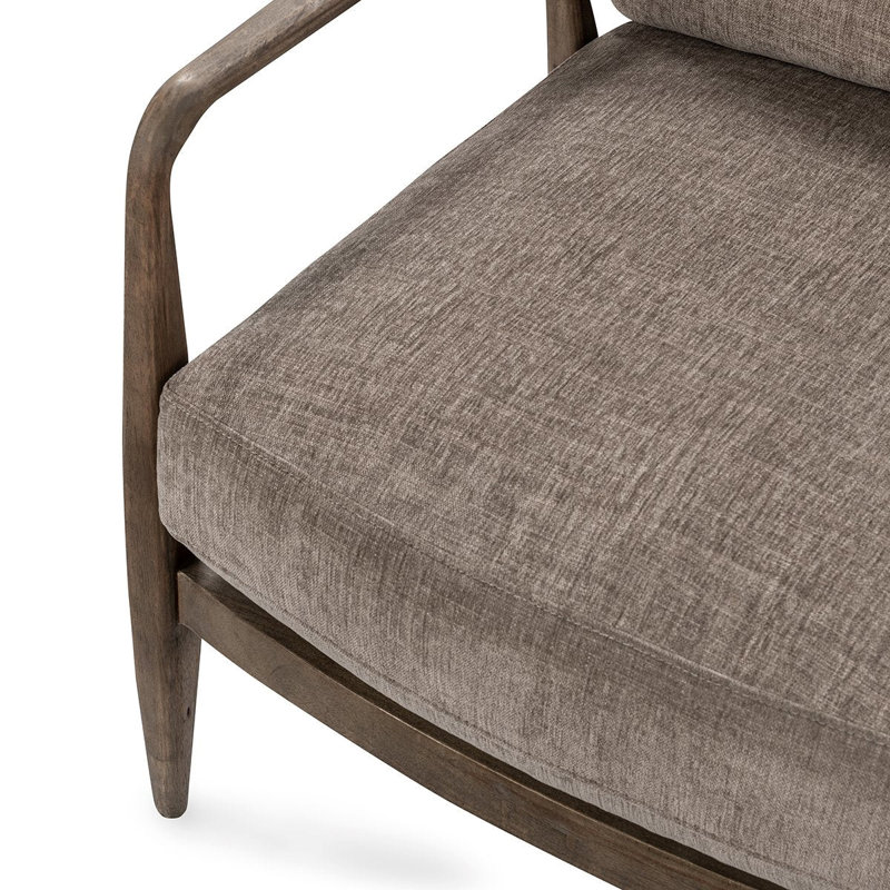 Armchair, Grayish Brown Polyester