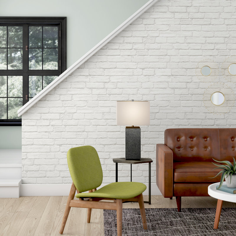 Bryanna Peel & Stick Brick Roll, Off white
