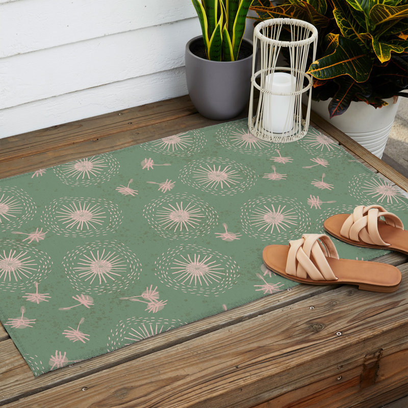 Floral Rug, Rectangle 2' x 3'