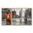 Toile avec cadre flottant or