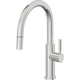 Corsano Contemporary Pull Down Kitchen Faucet with Button Sprayer Low Arc Spout and ST Series Handle