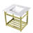 Kingston Brass Quadras 31-Inch Ceramic Console Sink with Steel Base and Shelf-49619311-49610549
