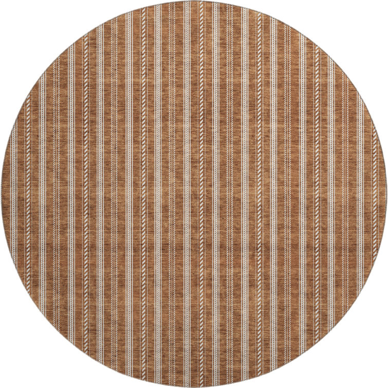 Premium Machine Washable Prisco Terracotta Rug