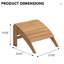 Repose-pieds extérieur en teck, repose-pieds Adirondack