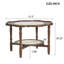 Table basse de style Mid-Century avec forme de pétale et verre craquelé, table basse à 2 niveaux