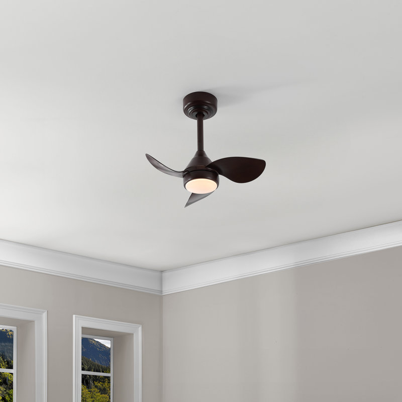 Ventilateur de plafond à DEL à intensité variable 22 po Albini, Noyer foncé olympique, Bois de noyer