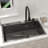 30" Drop In  Kitchen Sink with Multifunction Faucet and Digital Display