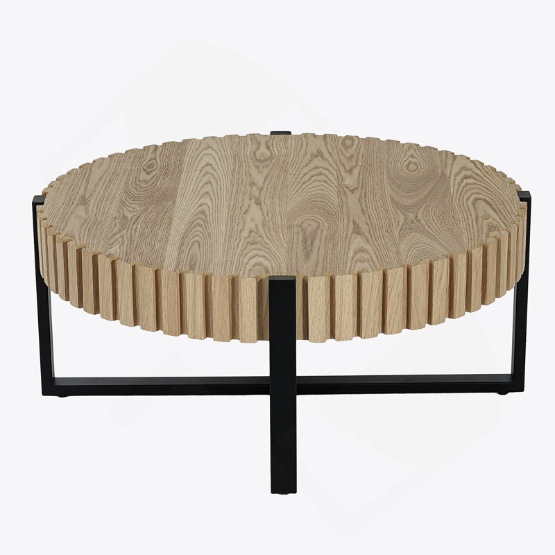 Table basse ronde, table basse cylindrique Handcraft