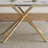 59-Inch Modern Rectangle Expandable Dining Table With Retractable Leaf, Sintered Stone Top & Golden Carbon Steel X-Base, Sturdy 4-6 Person Table For Small Apartments, Kitchen, Dining Room-122165438-122165436