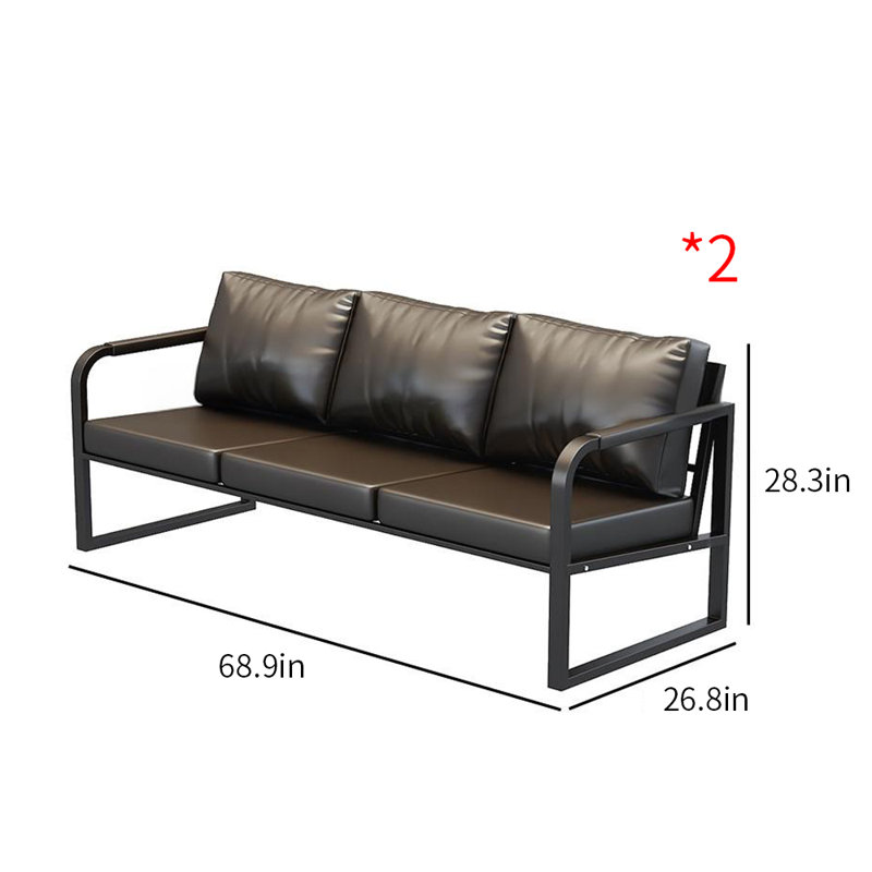 Banc rembourré en similicuir Western Cafe