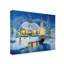 Reproduction de peinture acrylique sur toile tendue «Starlight Village» par Hogle-30363353