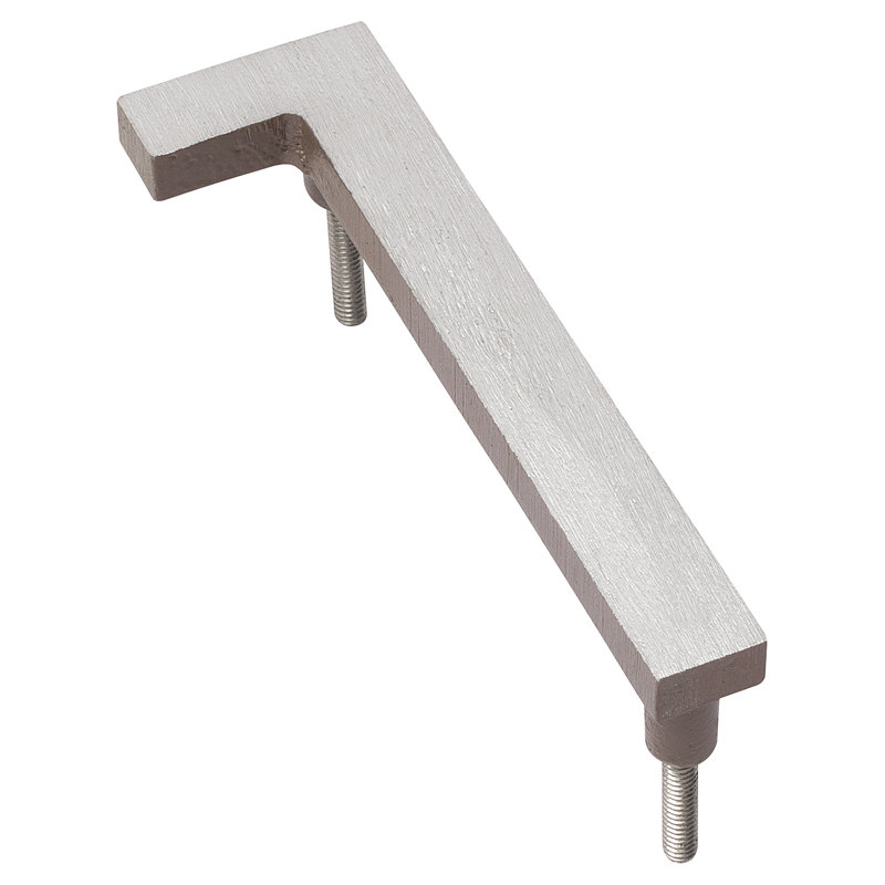 Numéro de maison à fixation flottante 24 po, Nickel satiné / sable, 1