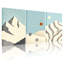 «Abstract Mountain Sunburst Desert Dunes», ensemble de 3 impressions sur toile-1723874016