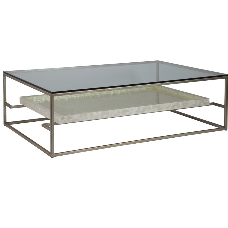 Signature Designs Cumulus Cocktail Table, 19" H x 60" L x 40" W, Champagne Foil