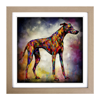 Greyhound Dog Abstract No.2 - Framed Print
