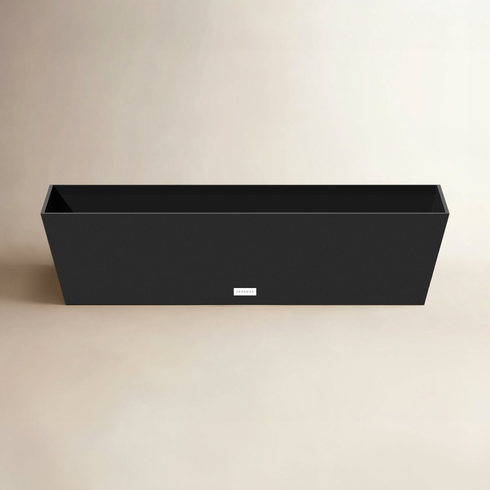 Pure Series Window Box Planter, Black, 9" H x 36" W x 10" D, Set of 2