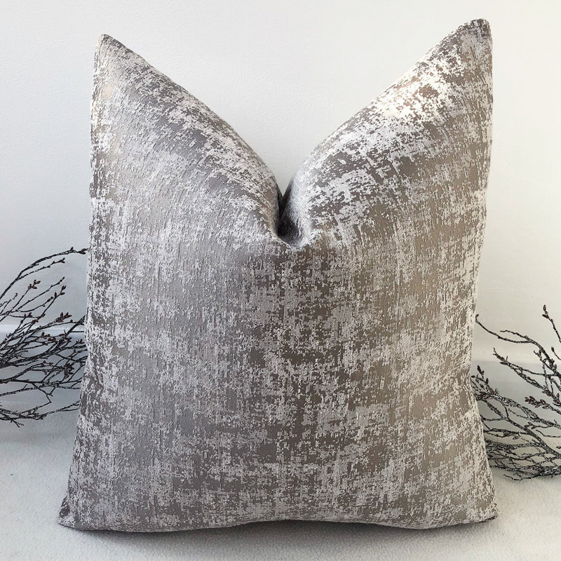 Abstract Navy Square Cushion Cover, Brown