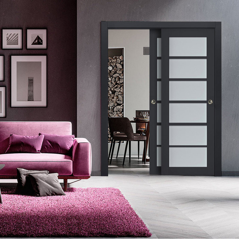 Portes de placard Veregio, Antracite, 36 po x 84 po