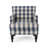 Lofties Contemporary Polyester Armchair with Solid Birch Wood Frame, Plush Cushions, Nailhead Trim, and Button-Tufted Diamond Detailing-234830718