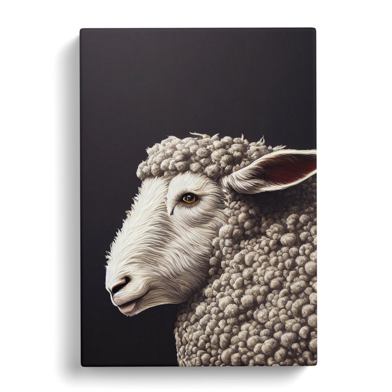 Mysterious Sheep - Wrapped Canvas, 50cm H x 35cm W x 3cm D
