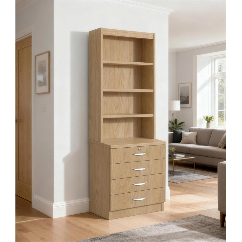 Brenasia 4 -Drawer, Classic Oak