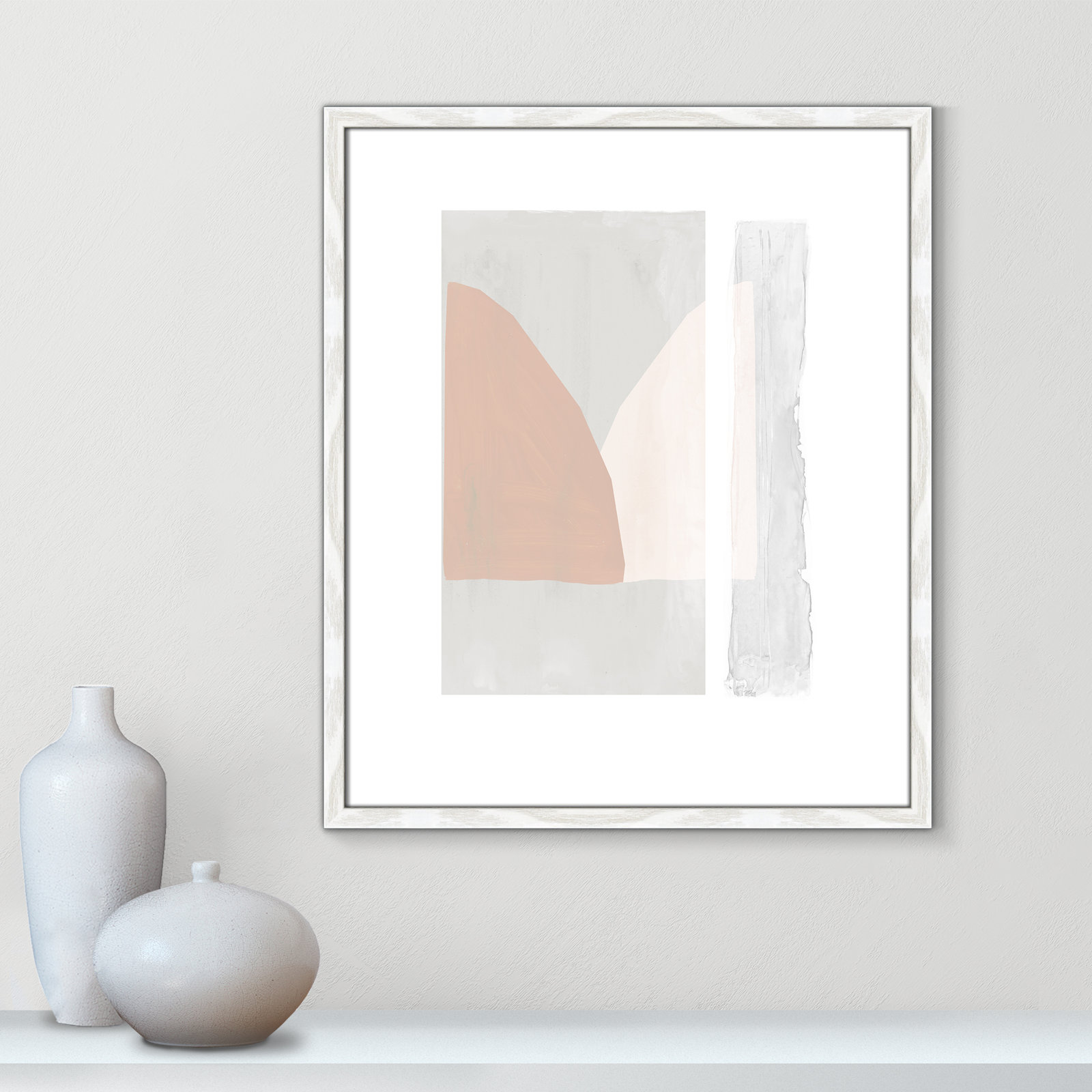 Soft and Light - Painting Print, White Wood Framed Paper, 25.5" H x 21.5" W x 0.75" D
