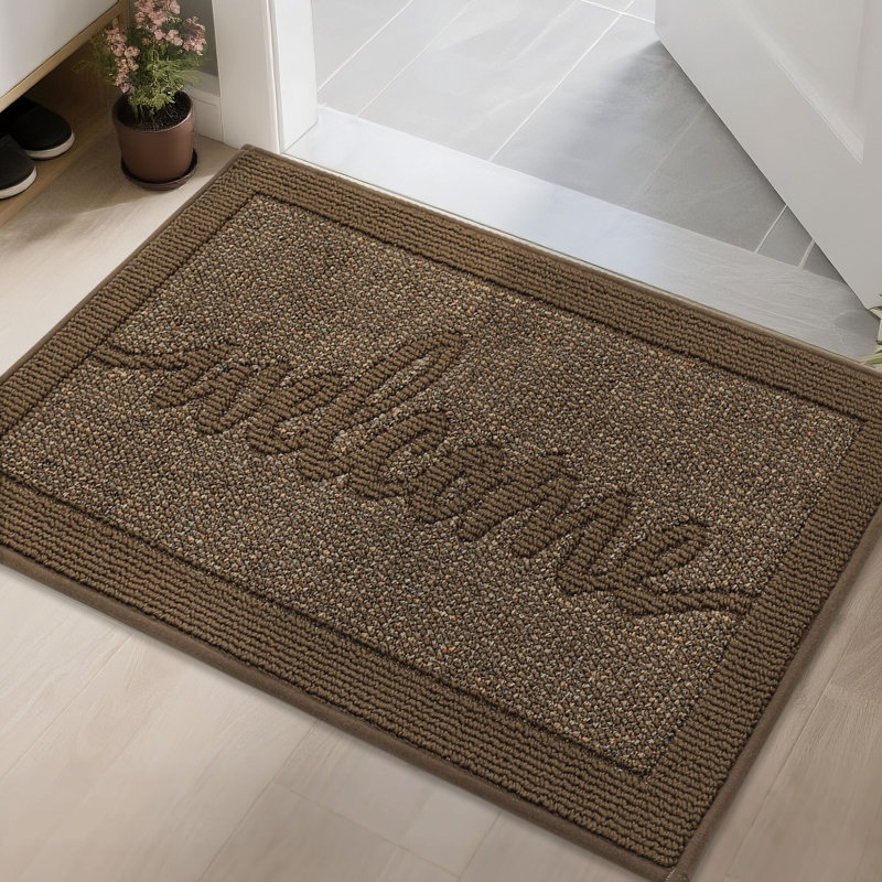 Non-Slip Indoor Doormat, 61cm W x 91.4cm L, Brown