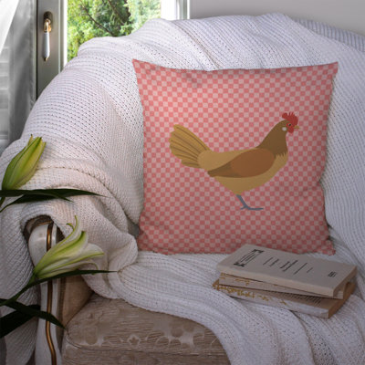 Coussin décoratif d’extérieur à damier de poulet