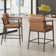 Atik Upholstered Counter Stool with Metal Frame