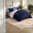 Cozy Navy Sherpa Bedding Sets, Hypoallergenic Comforter For Home