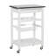 Chariot de cuisine en granit avec tiroir utilitaire et panier Macy-22916604-128495253