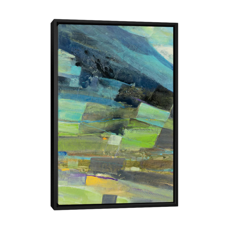 « view of the coast », reproduction d’art sur toile tendue, H 48 po x l 32 po x P 1,5 po, Toile avec cadre noir, Pas de tapis
