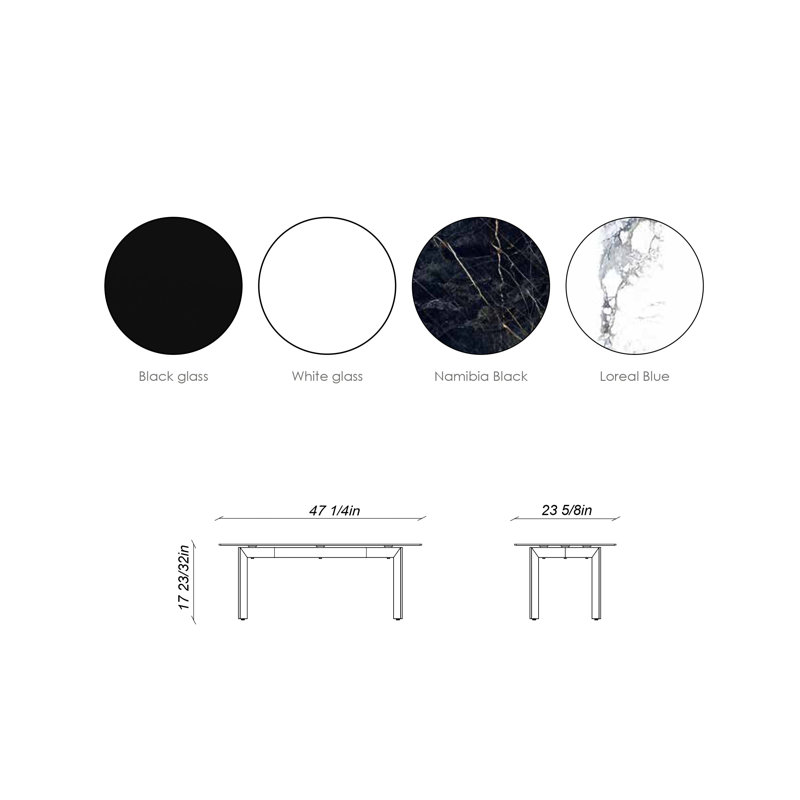 Table basse Martisa, Blanc