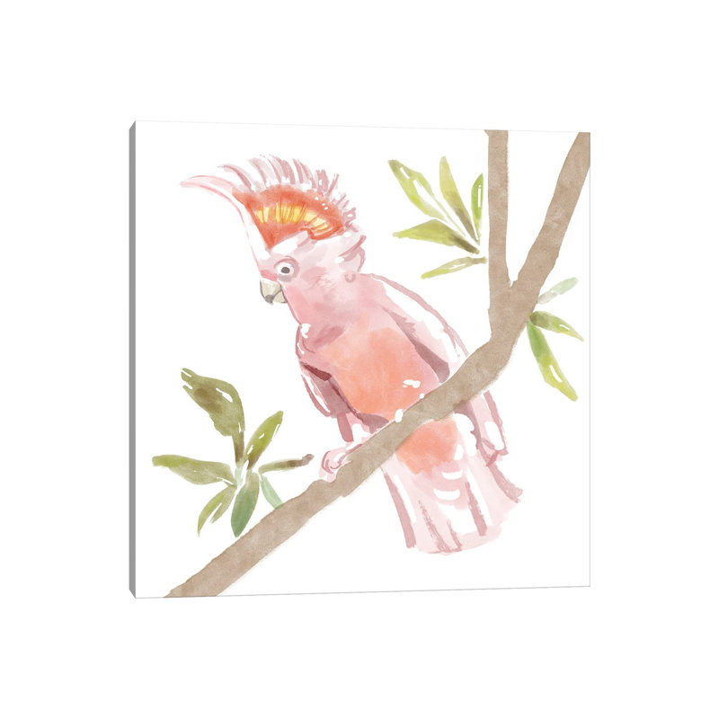 Tropical Cockatoo by Bannarot - Wrapped Canvas Gallery-Wrapped Canvas Giclée, 93.98 cm H x 93.98 cm W x 3.175 cm D
