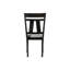 2 chaises de salle à manger de style transitionnel, bord rembourré couleur blé anthracite, en bois avec pieds carrés, 2 pièces, poteaux