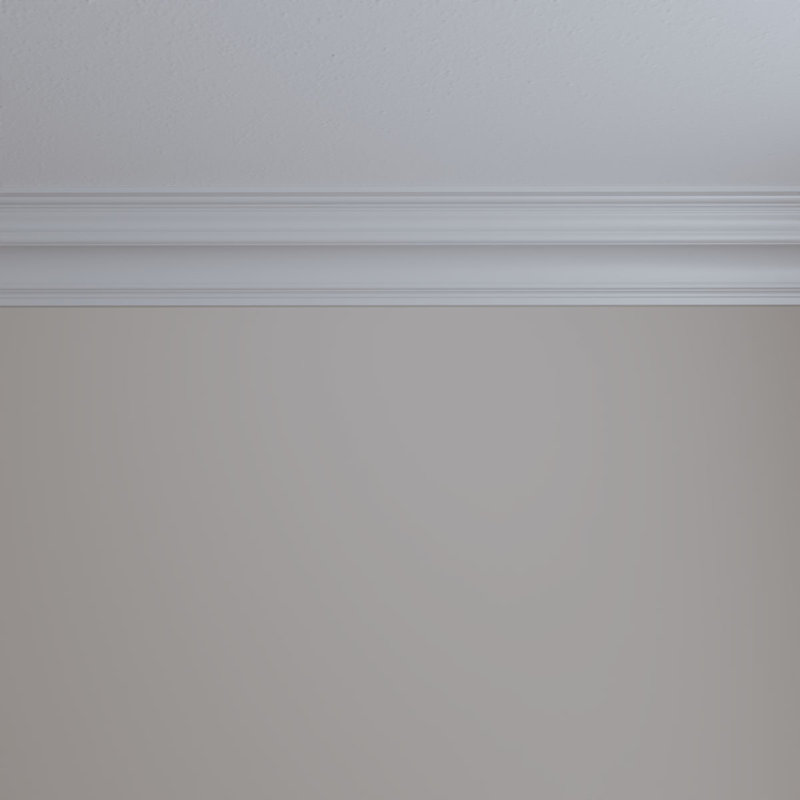 White Polyurethane Traditional Crown Moulding 94.5" Length