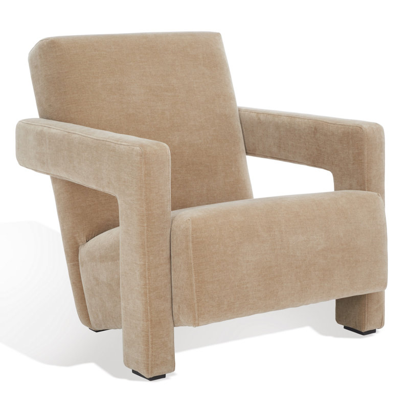  Fauteuil d'appoint moderne Olsen, Velours brun clair