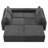 Boneless Modular U-Shaped Free Combination Sectional Sofa, Foam-Filled Sleeper Sofa Bed-1161078214